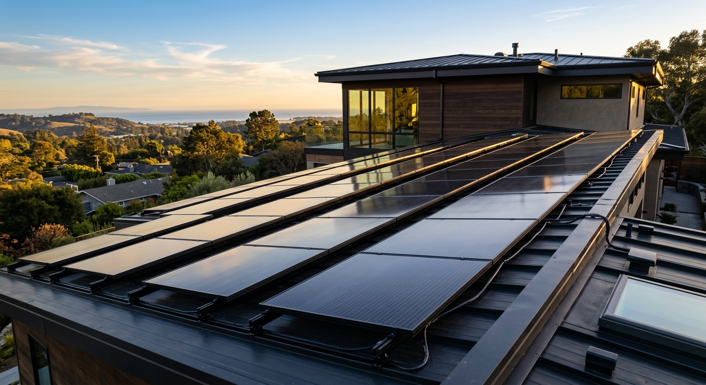 Photovoltaik – Solarpanele auf Hausdach