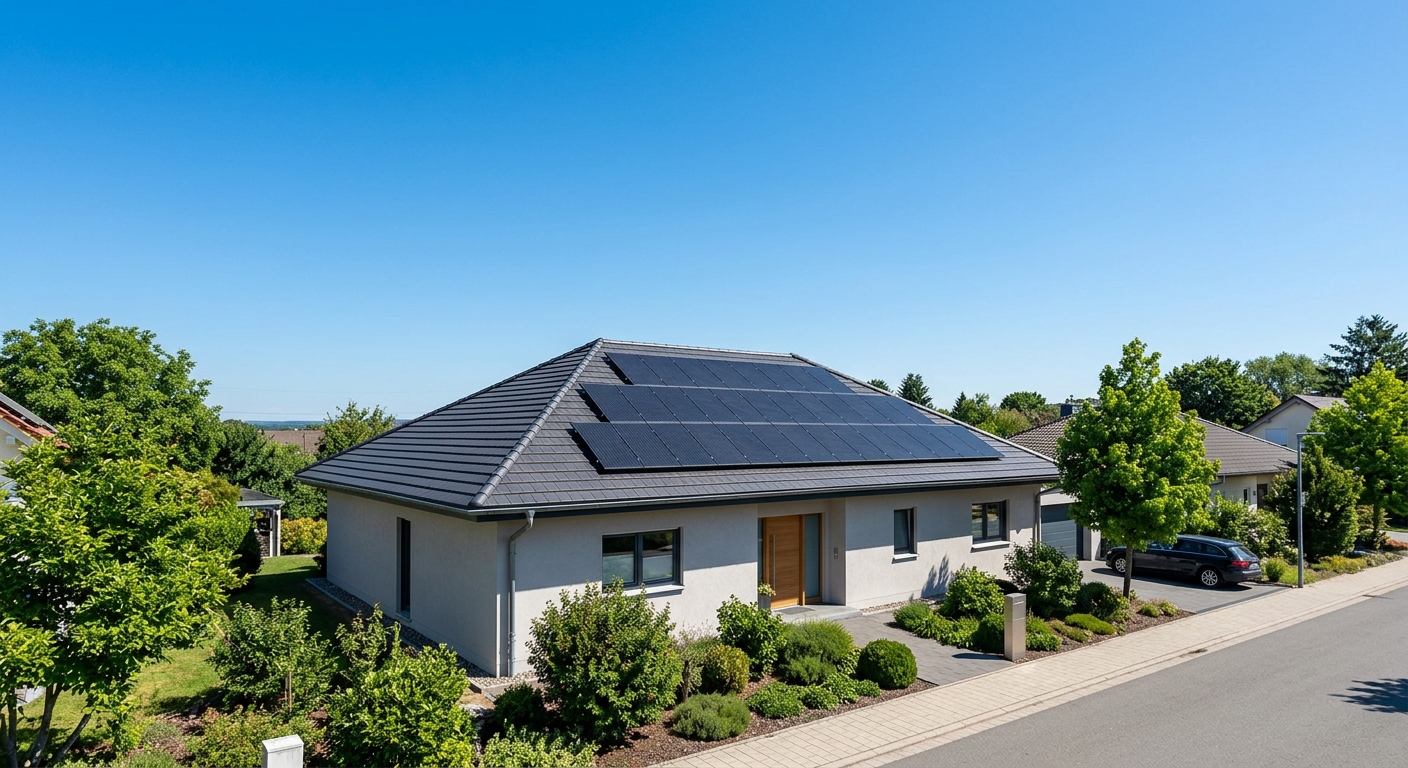 Solaranlage auf Hausdach – Ausbildung Anlagenmechaniker SHK