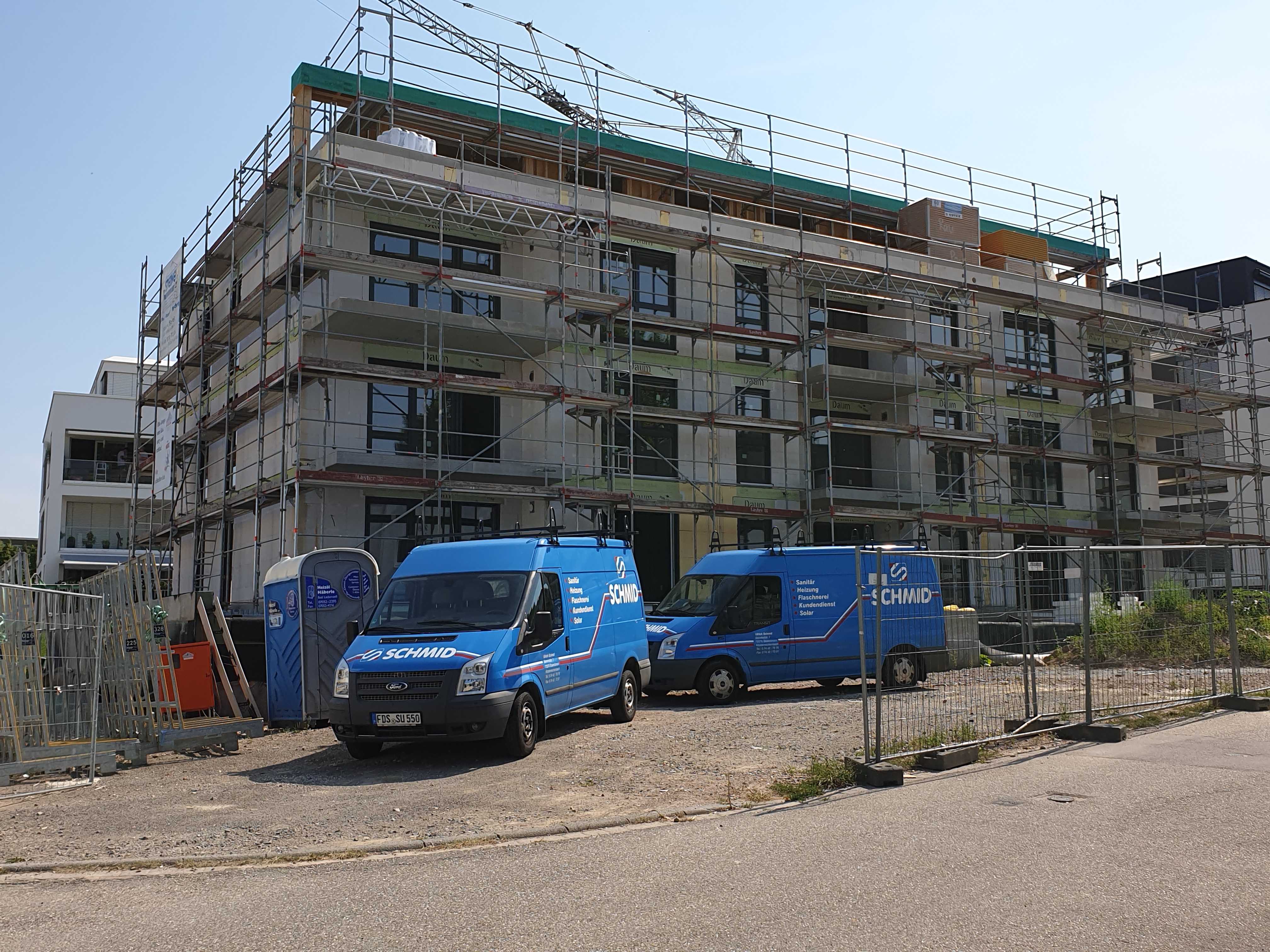 Schmid Fahrzeuge auf der Baustelle